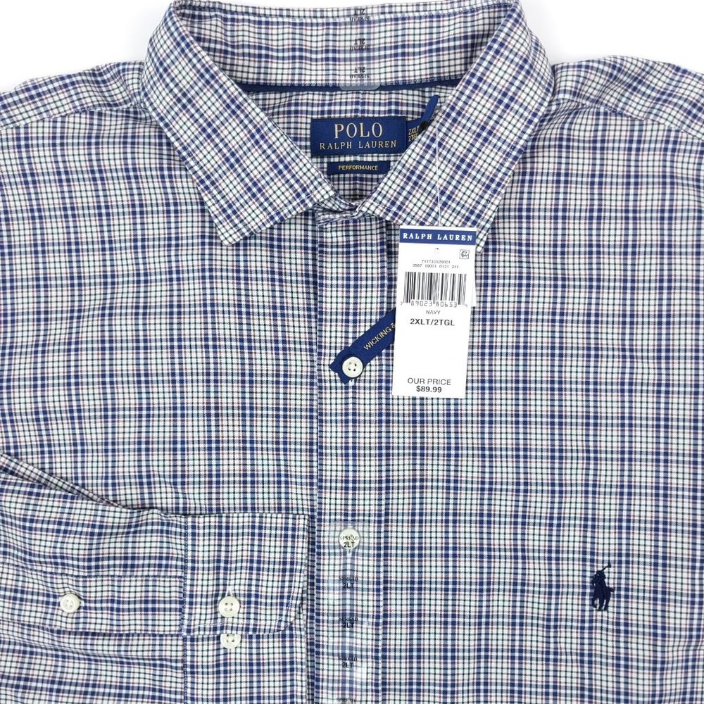 POLO RALPH LAUREN Performance Men 2XLT L/S Shirt